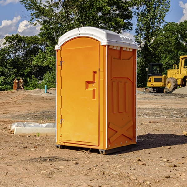 how often are the portable restrooms cleaned and serviced during a rental period in Naschitti NM